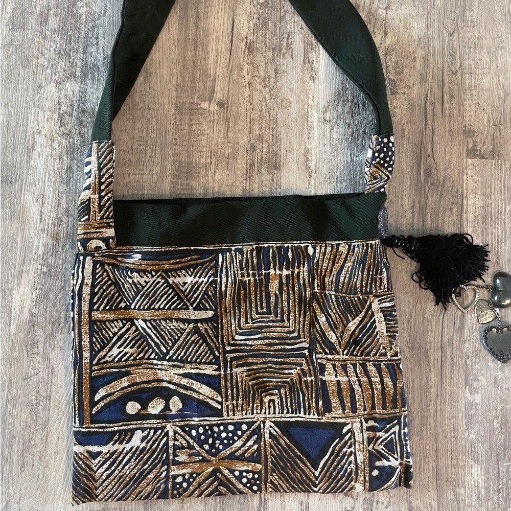 Vintage handmade crossbody tote